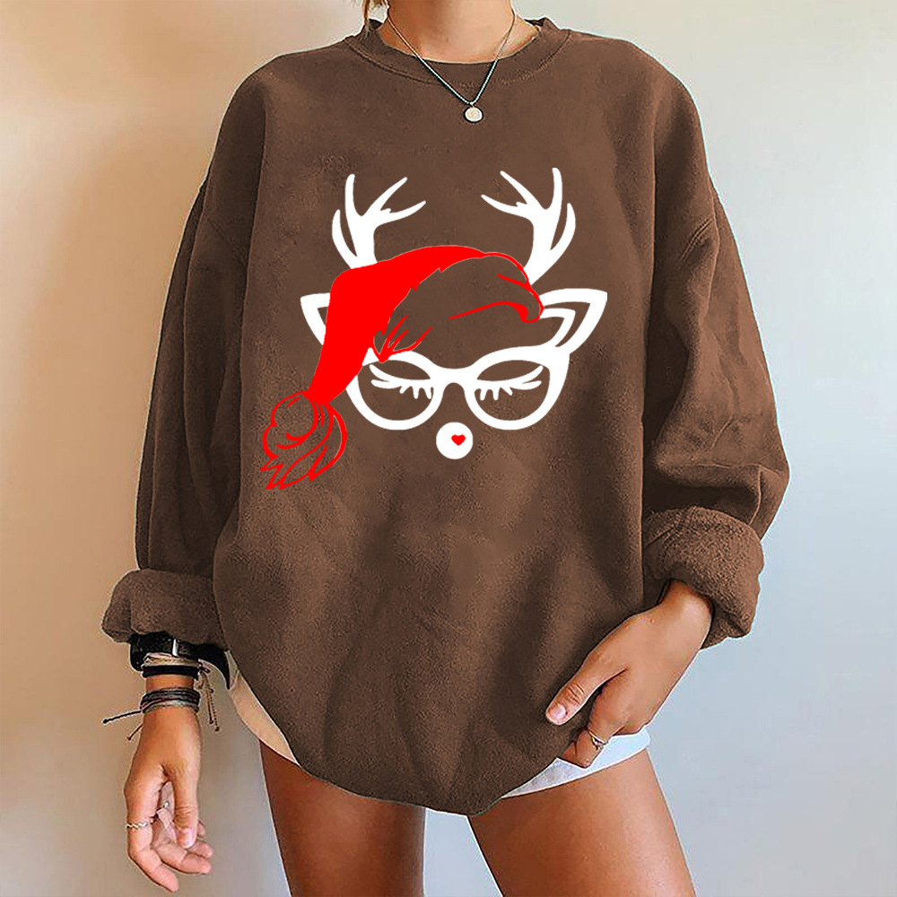 Scarlet Reindeer 3D Korean Oversized Hoodie