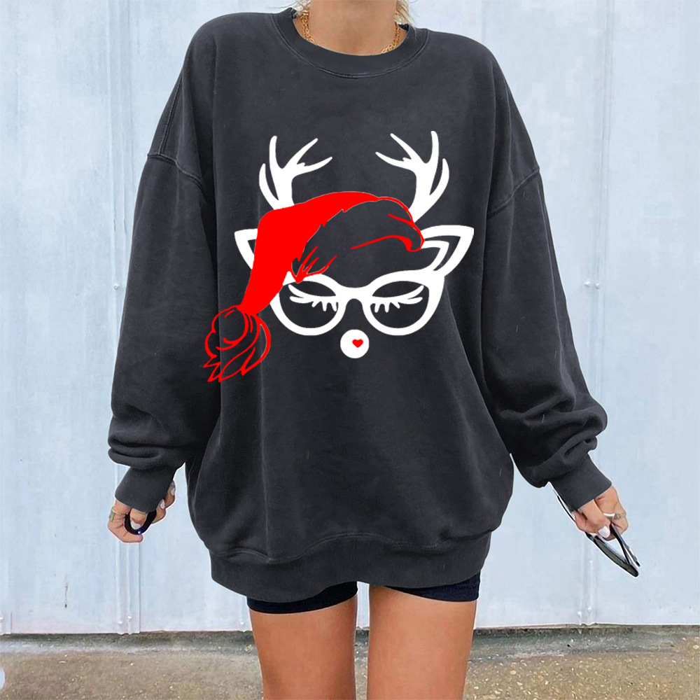 Scarlet Reindeer 3D Korean Oversized Hoodie