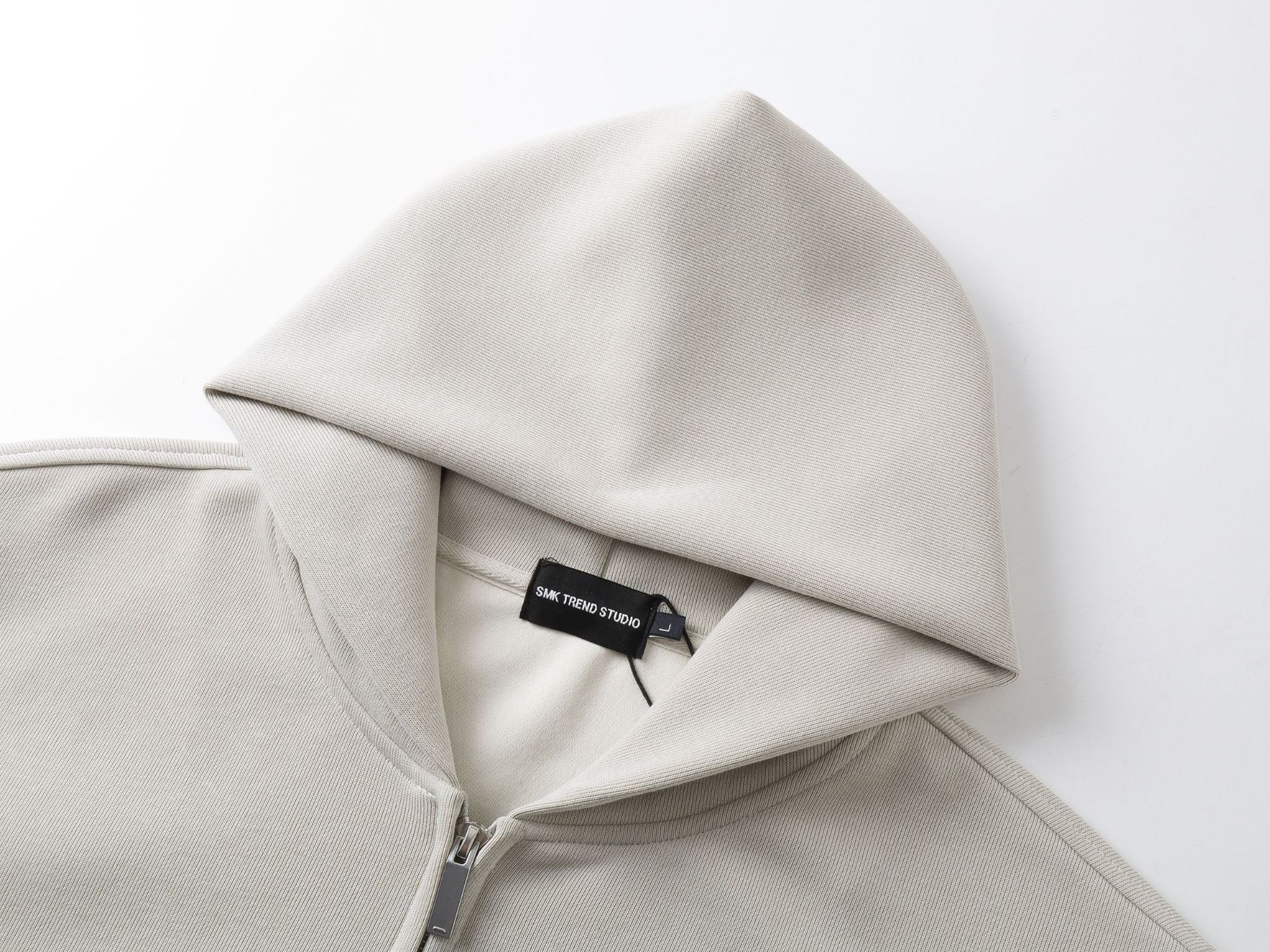 Man's American Retro Zip-Up Geometric Cotton Hoodie