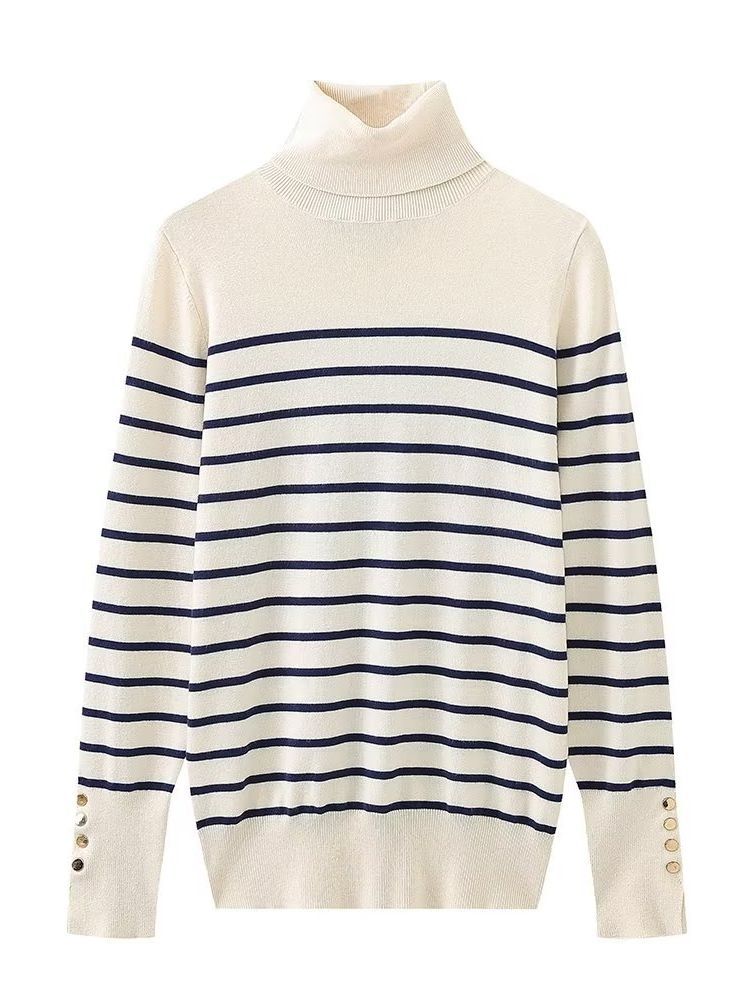 Ladies Urban High Neck Fitted Sweater