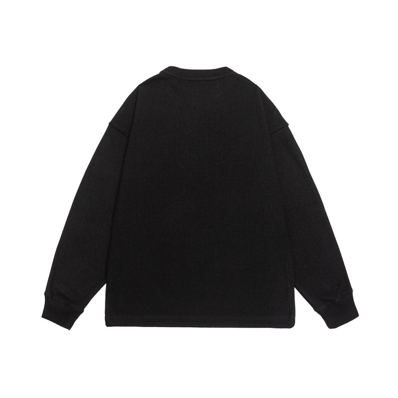 Japanese Workwear Color-Block Oversized Sweater