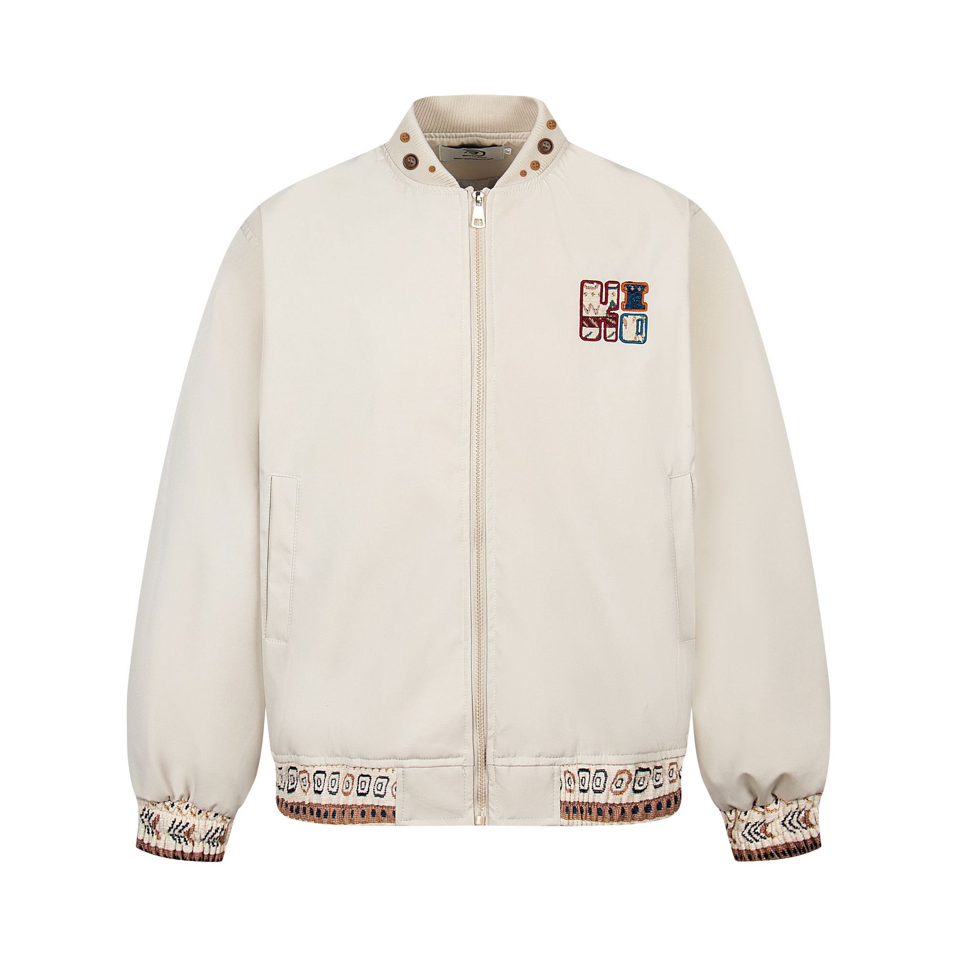 American Retro Workwear Band-Neck Jacket