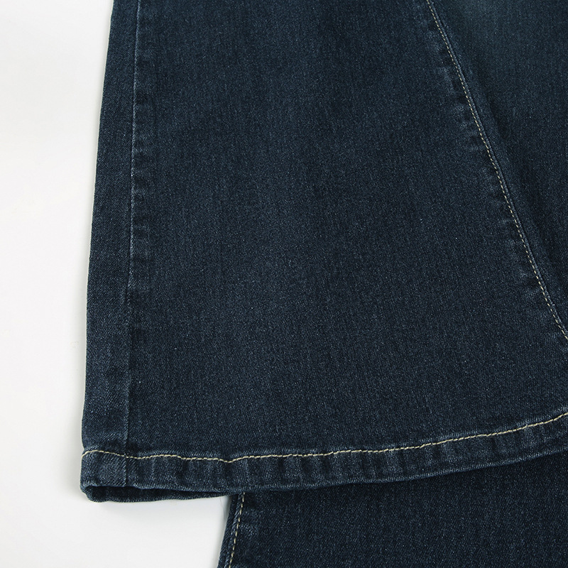 Low waist wash water slimming versatile slim fit flared jeans
