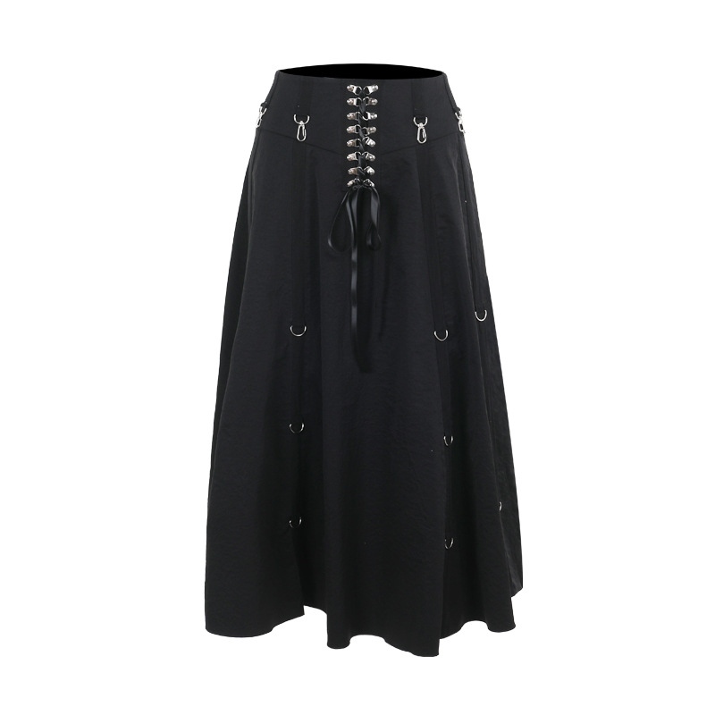 Sophisticated Flared Solid Color Skirt