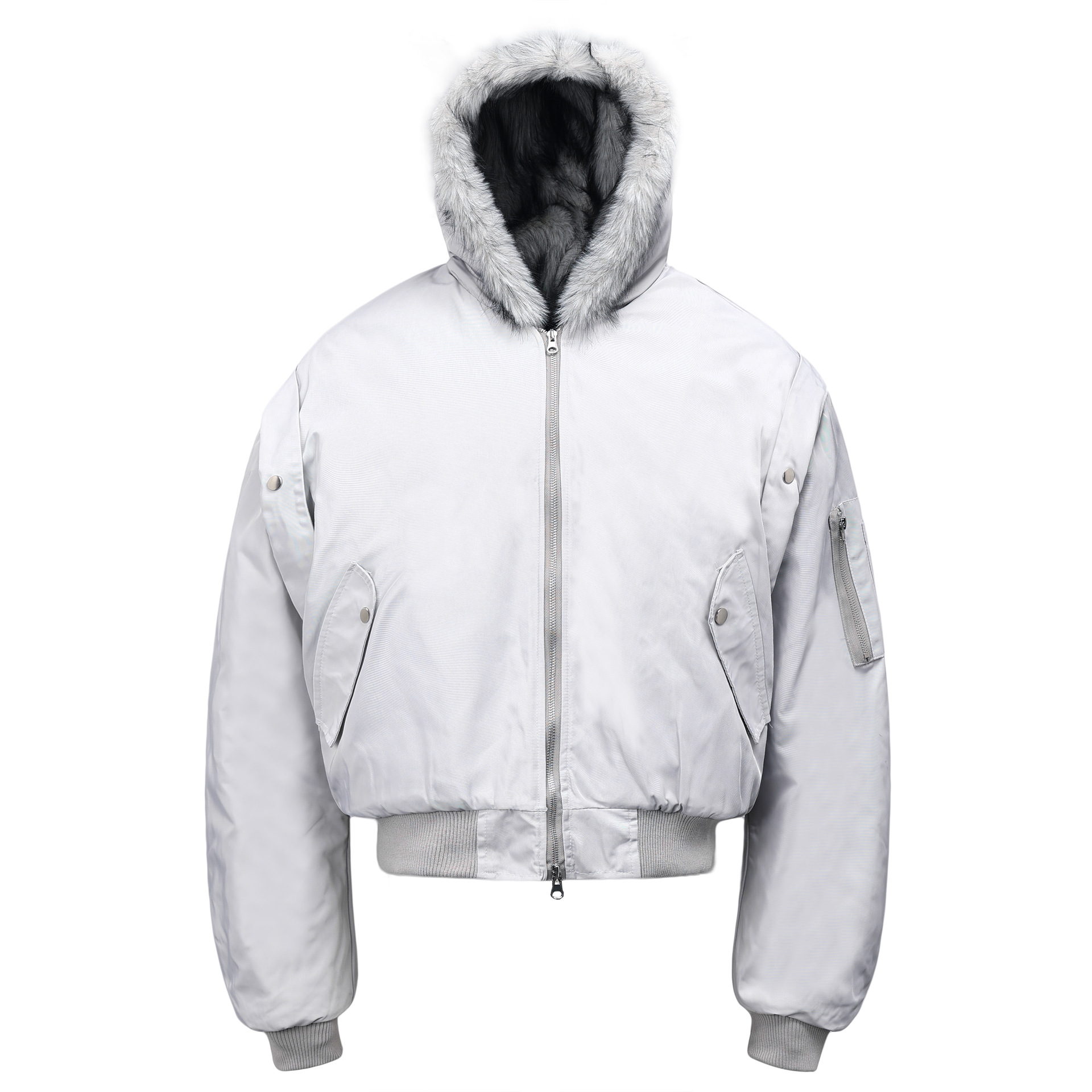 Urban Unstructured Solid Polyester Parka Coat