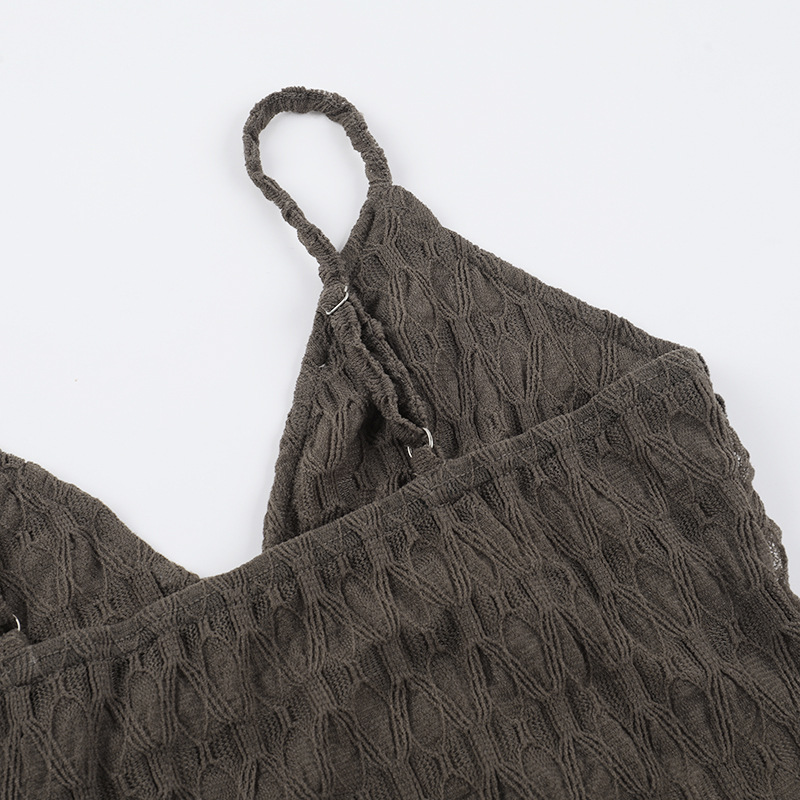 Figure-Hugging Asymmetric Scalloped Plunge Top