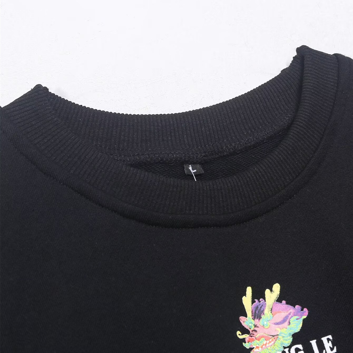 Casual printed round neck hoodie for women