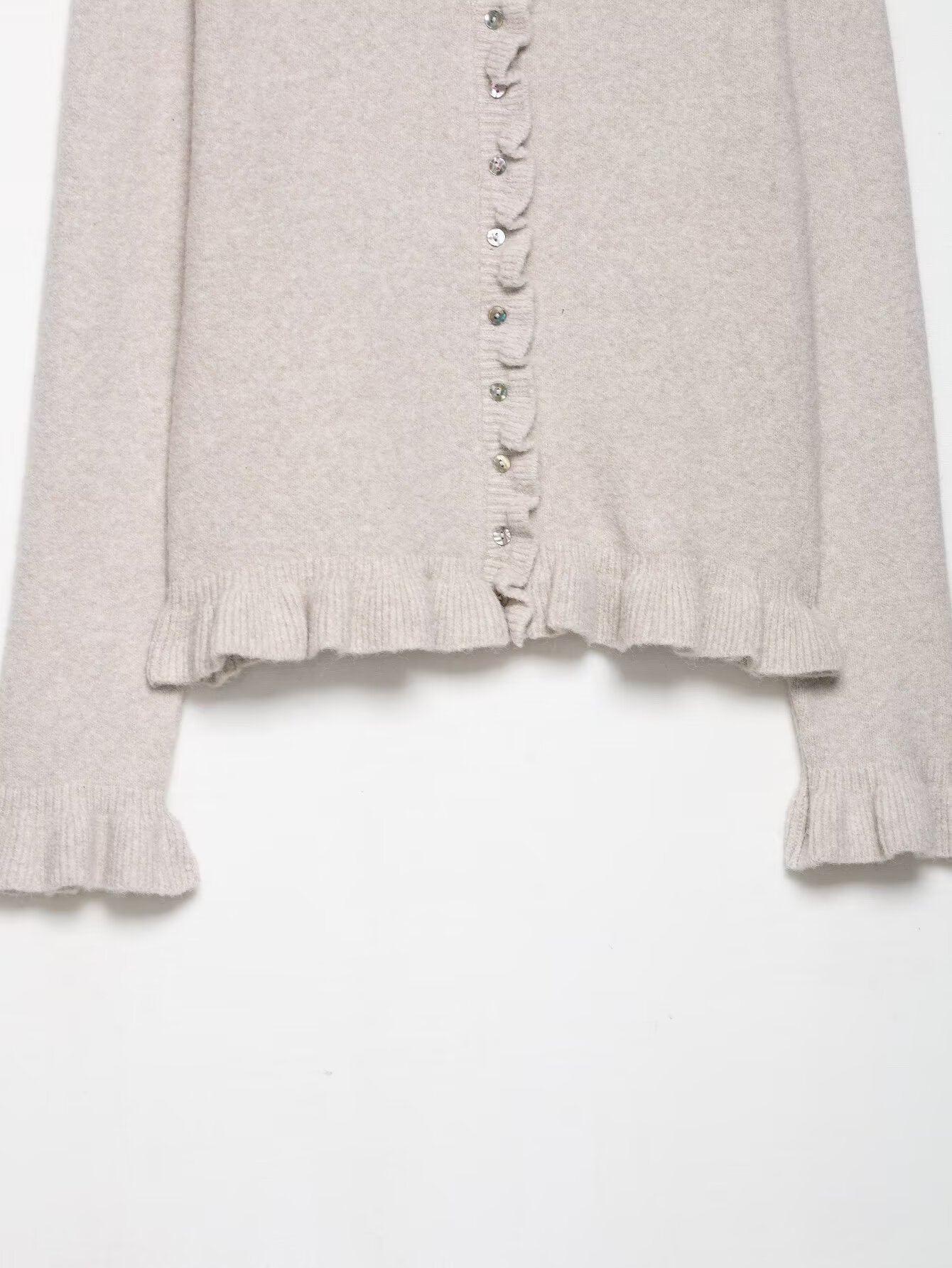 Stacked decorative knitted jacket