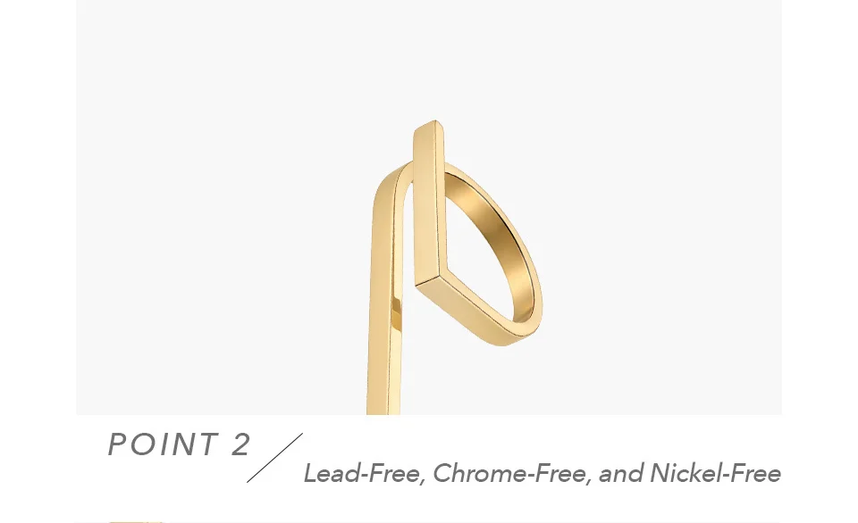 Futuristic Rings For Women Simple Gold Color Stainless Steel Ring Fashion Jewelry Birthday Christmas Gift