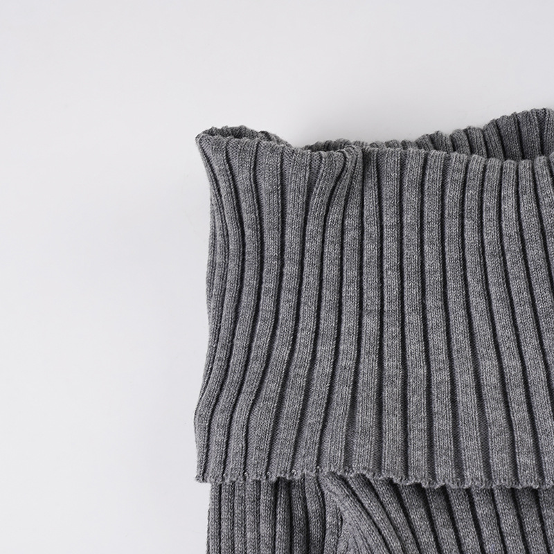 Banded Asymmetric Neck Contour Sweater Dress