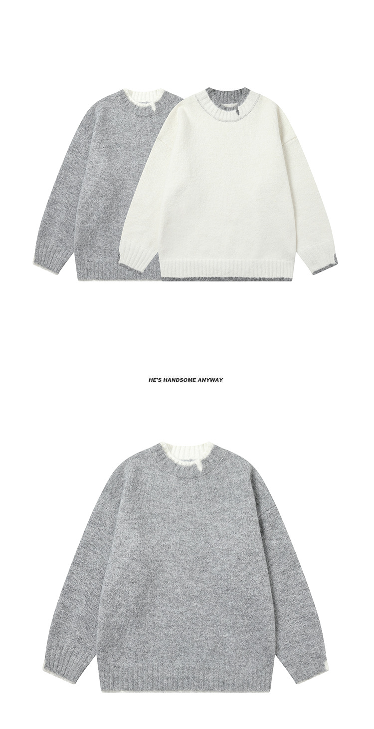 Japanese Workwear Dual-Layer Polyester Sweater