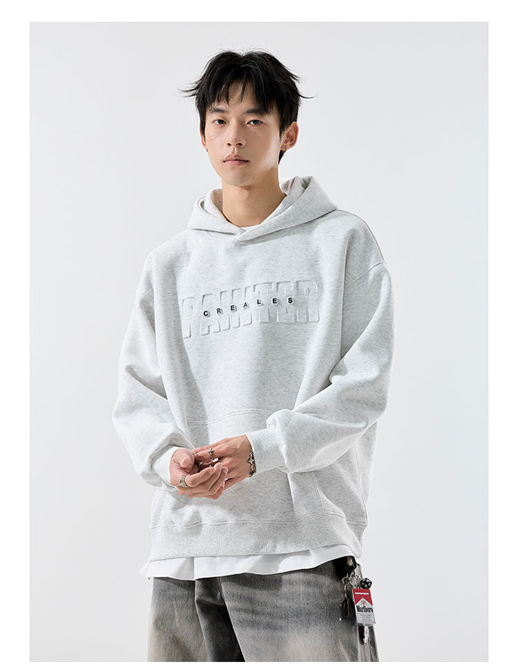 American Oversized Solid Cotton Hoodie Sweatshirt