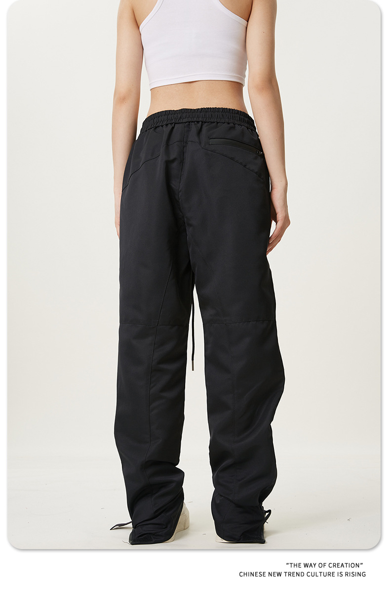 Outdoor Waterproof Pants Straight Leg Quick-Dry Casual Women's Workwear Zipper Black Functional Trousers Men