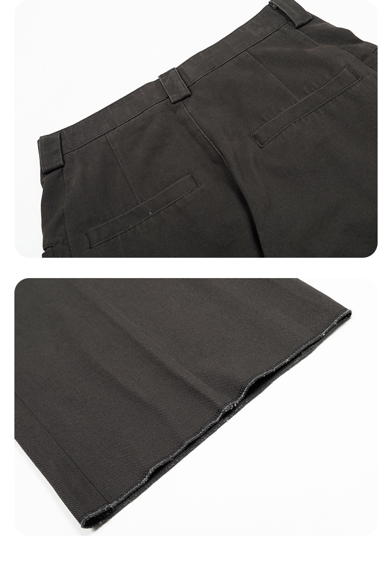 Deconstructed Washed Slim Wide-Leg Three-Dimensional Casual Long Pants