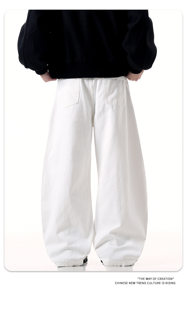 Casual Pure Cotton Three-Dimensional Loose Wide Leg Long Pants