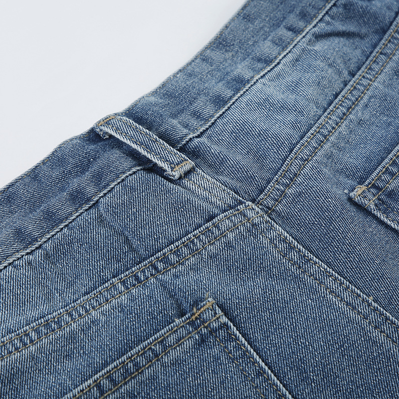 Vintage washed high waisted loose denim shorts