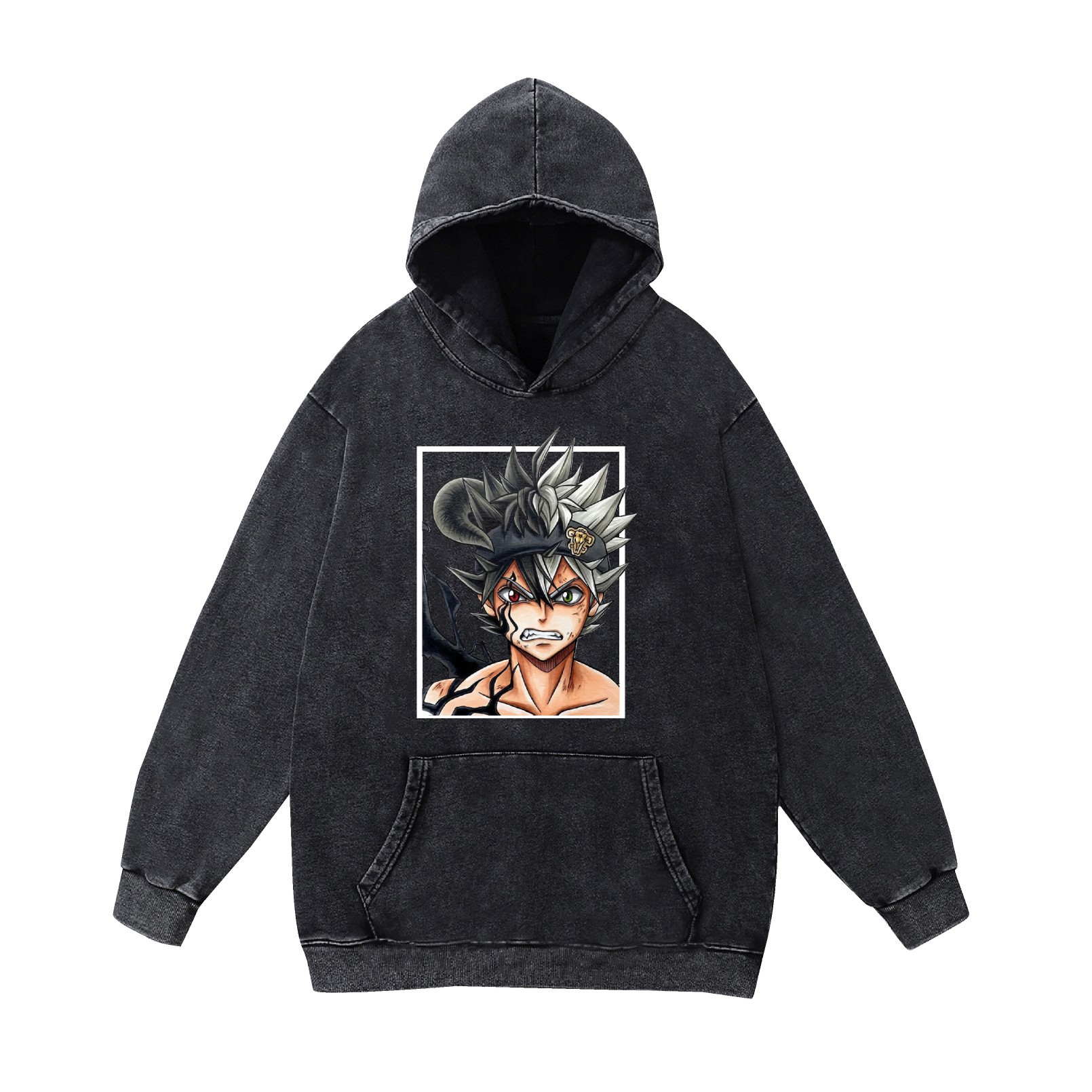 Oversized Faded Destroyed Graphic Hoodie