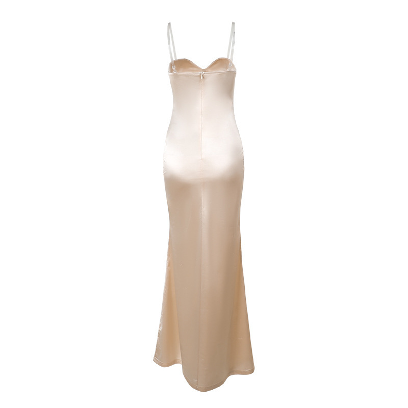 Strapless Sleeveless Long High Rise Polyester Dress