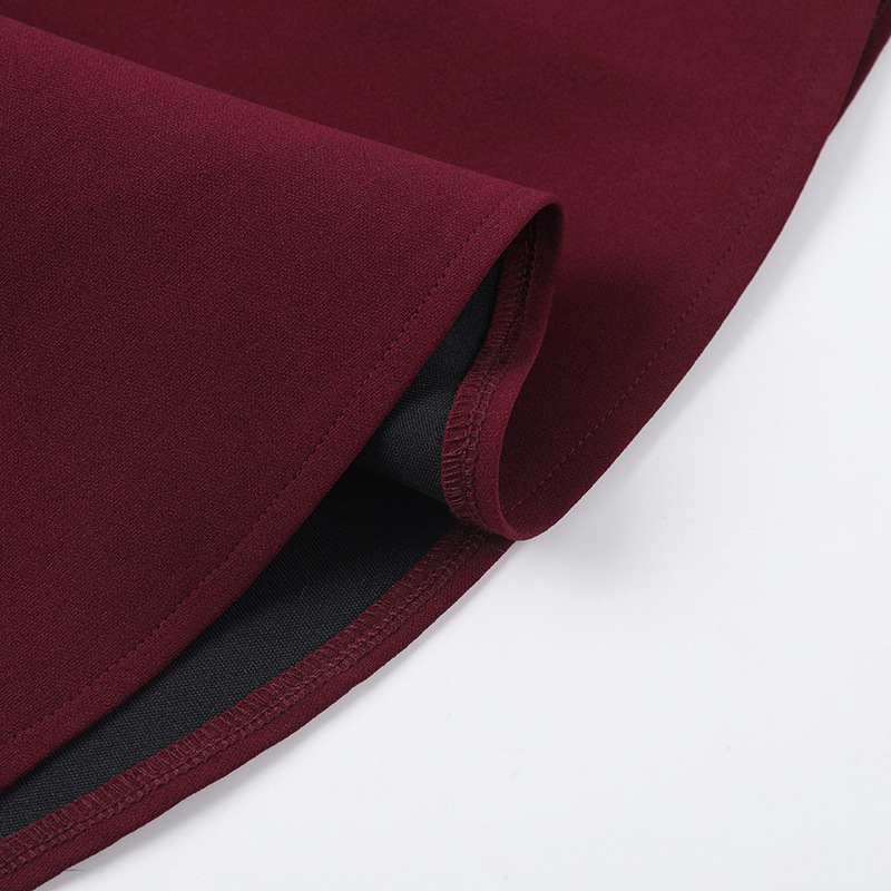 Curve-Defining Flared V-Neck Full Sleeve Dress