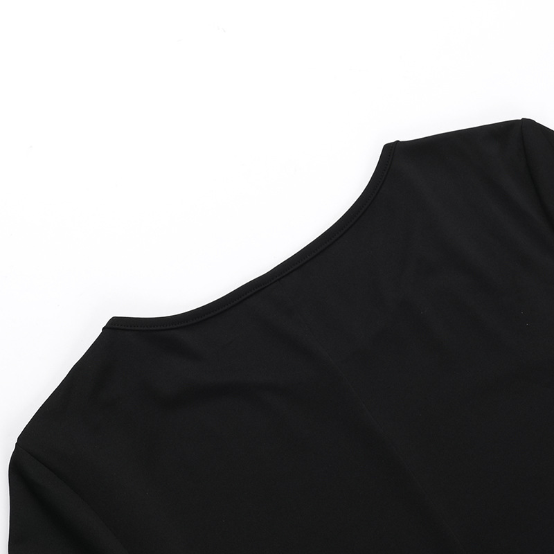 High Waist Polyester Pencil Midi Skirt Scalloped Hem
