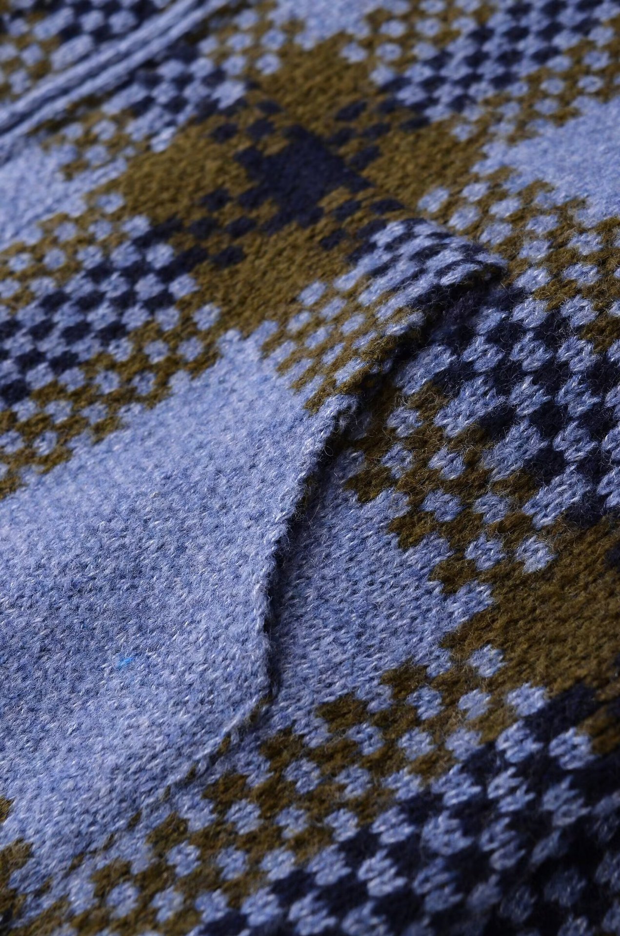 Plaid knitted jacket