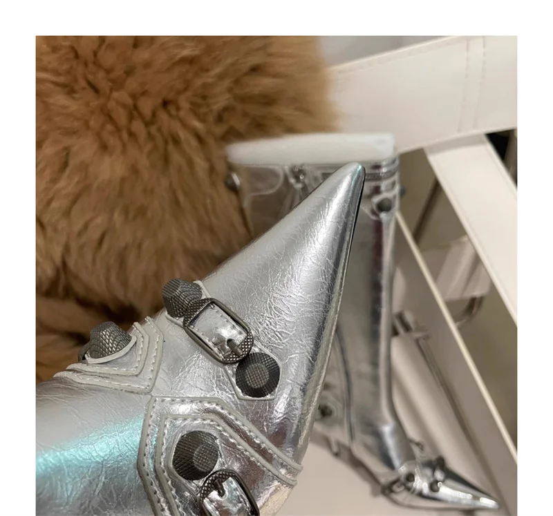 Martin Stiletto Fiber Boots Back Closure