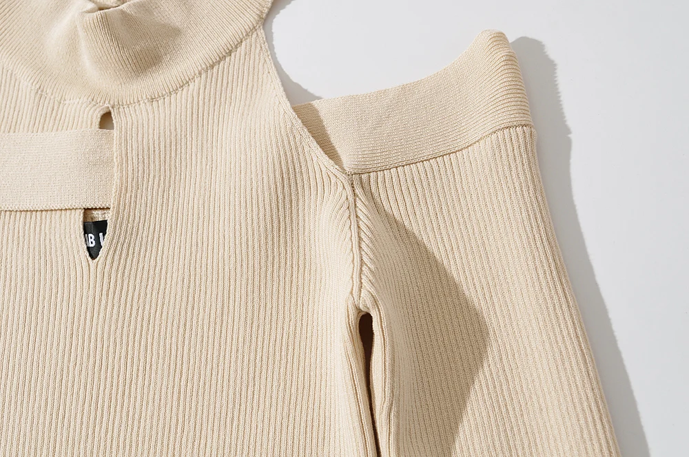 Blush Spandex Upper Arm Cutout Wrap Sweater