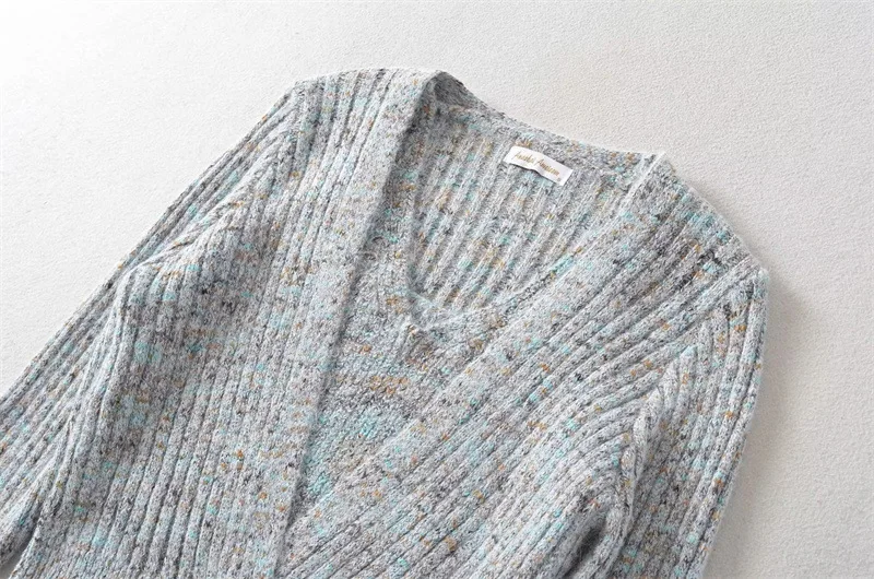 Plain Fall Polyester Fitted Layered Cardigan Vest Duo