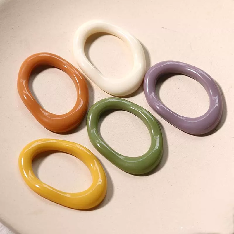 10pcs Spring Colours Acrylic Connector For DIY Making Necklace Earrings Handbag Chain Jewelry Accessories Findings & Component