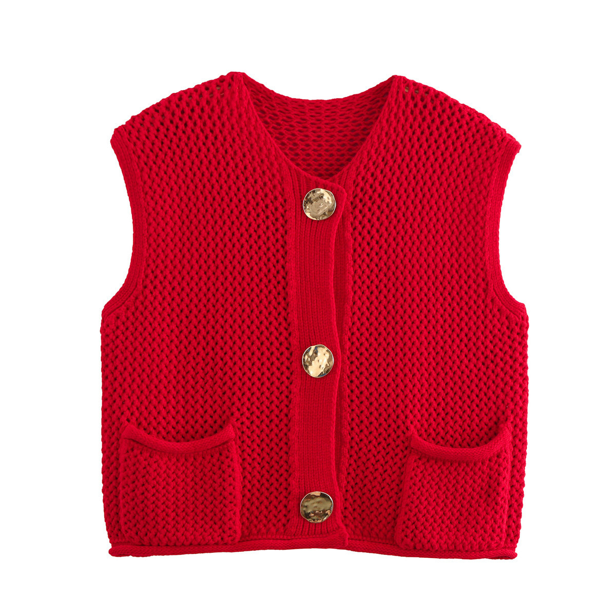 Urban Knit Regular Fit Sleeveless Jacket