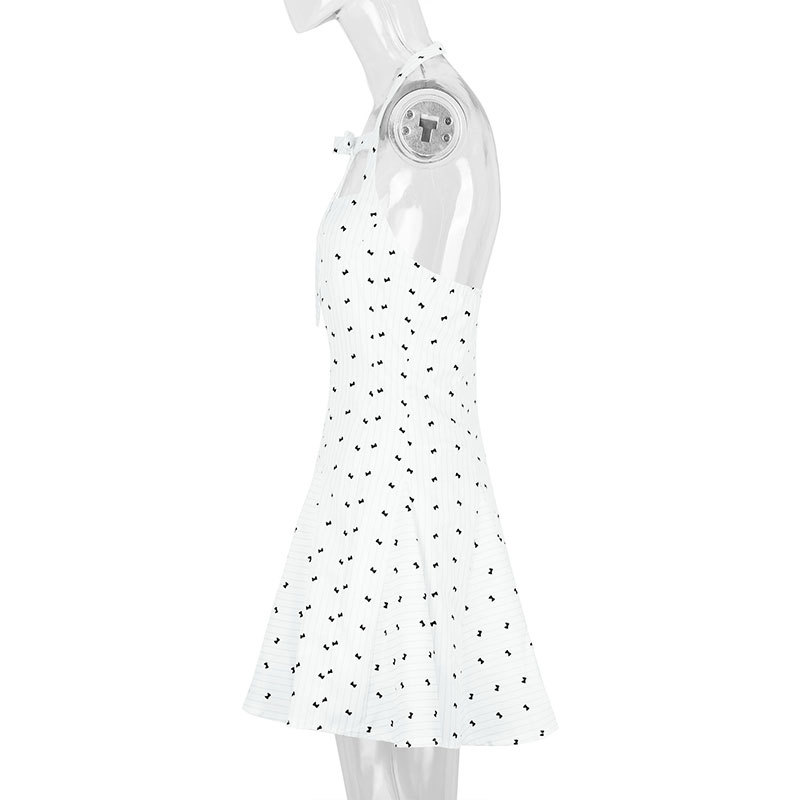 Tube Cinched Flared Mini Dress