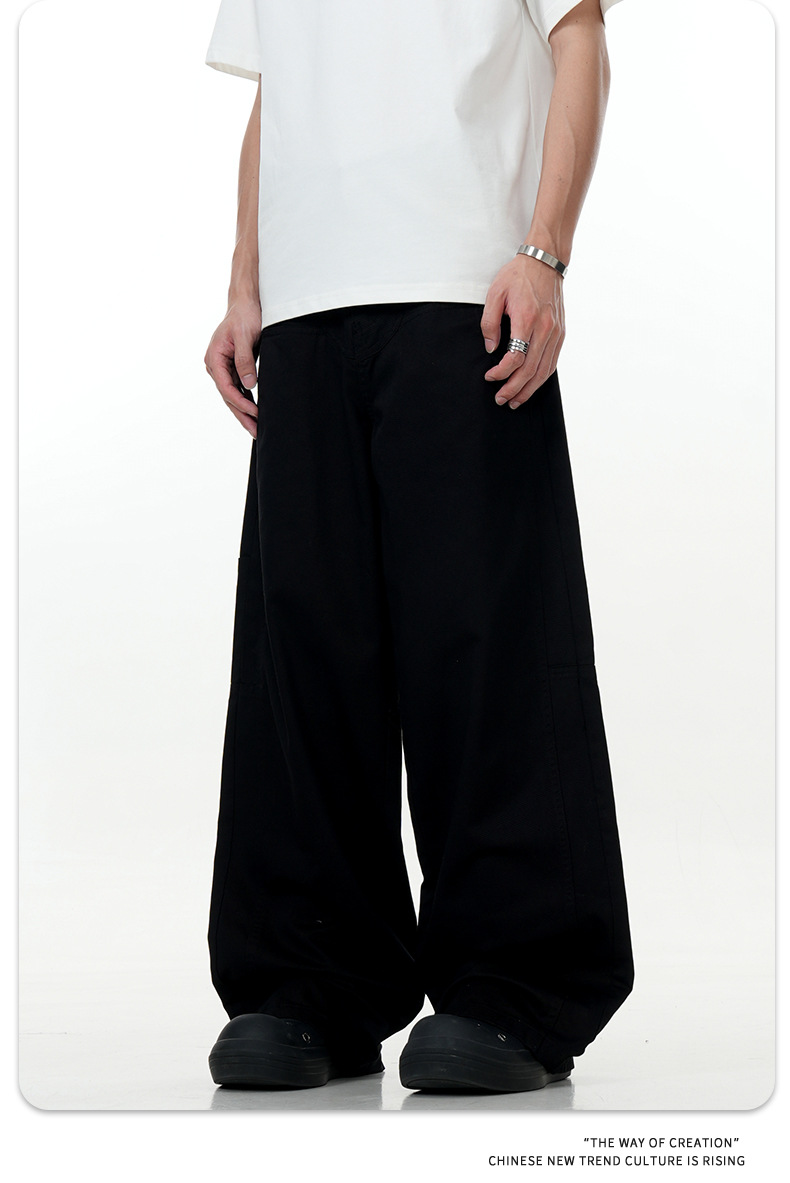 Straight Casual Pants for Men and Women, Simple Cleanfit 3D Trendy Slim Fit Commuting Loose Long Pants