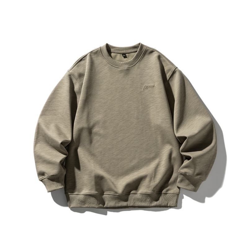 Gender Neutral Oversized Crewneck Alphabet Stitched Sweatshirt