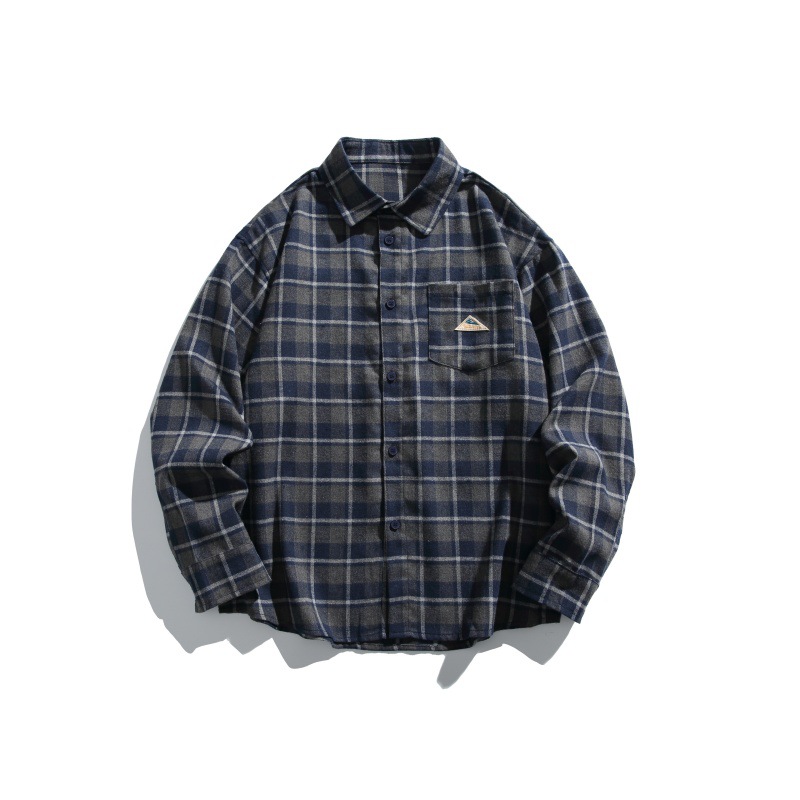 Japanese Retro Checkered Oversized Shirt