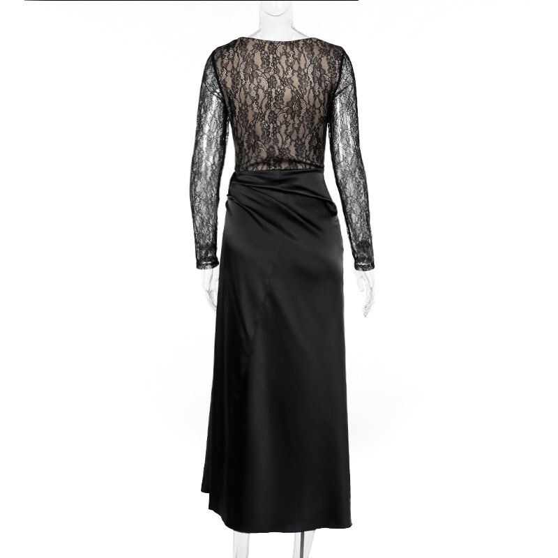 U-Neck Pencil Polyester Dress