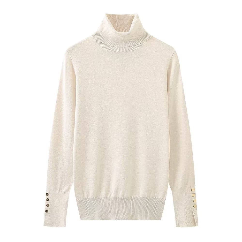 Ladies Urban High Neck Fitted Sweater