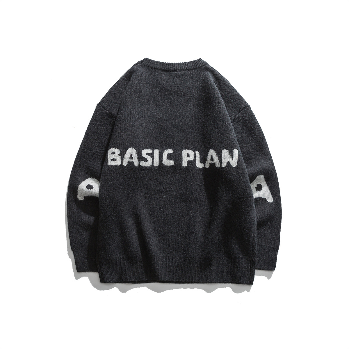 Oversized Color Block Japanese Workwear Sweater