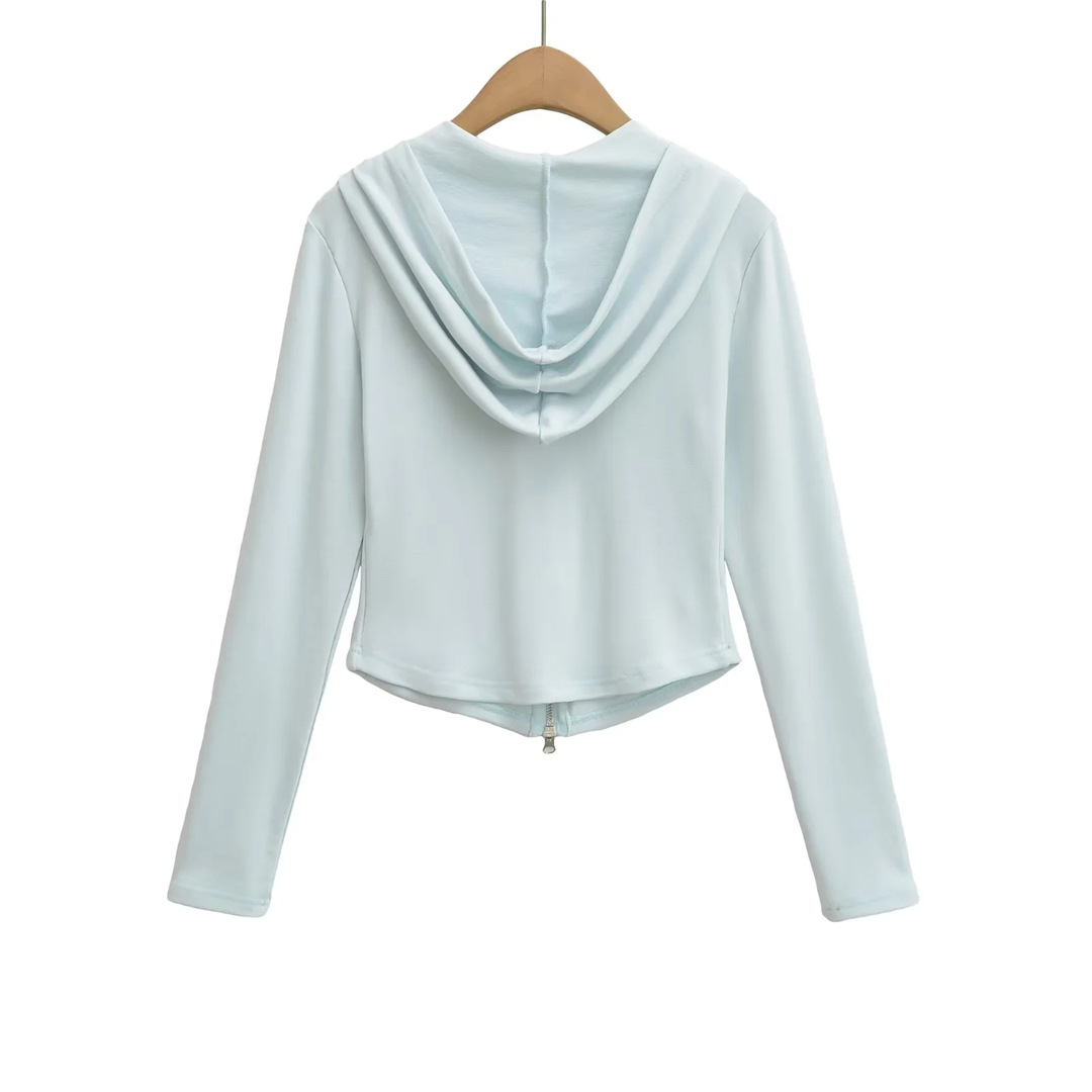 Ladies Minimalist Fitted Full Arm Hoodie