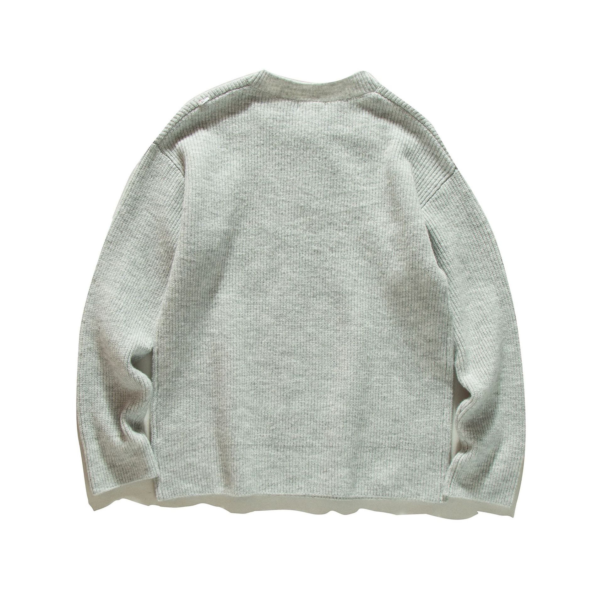 Man's Relaxed Premium Button Placket Polyester Sweater