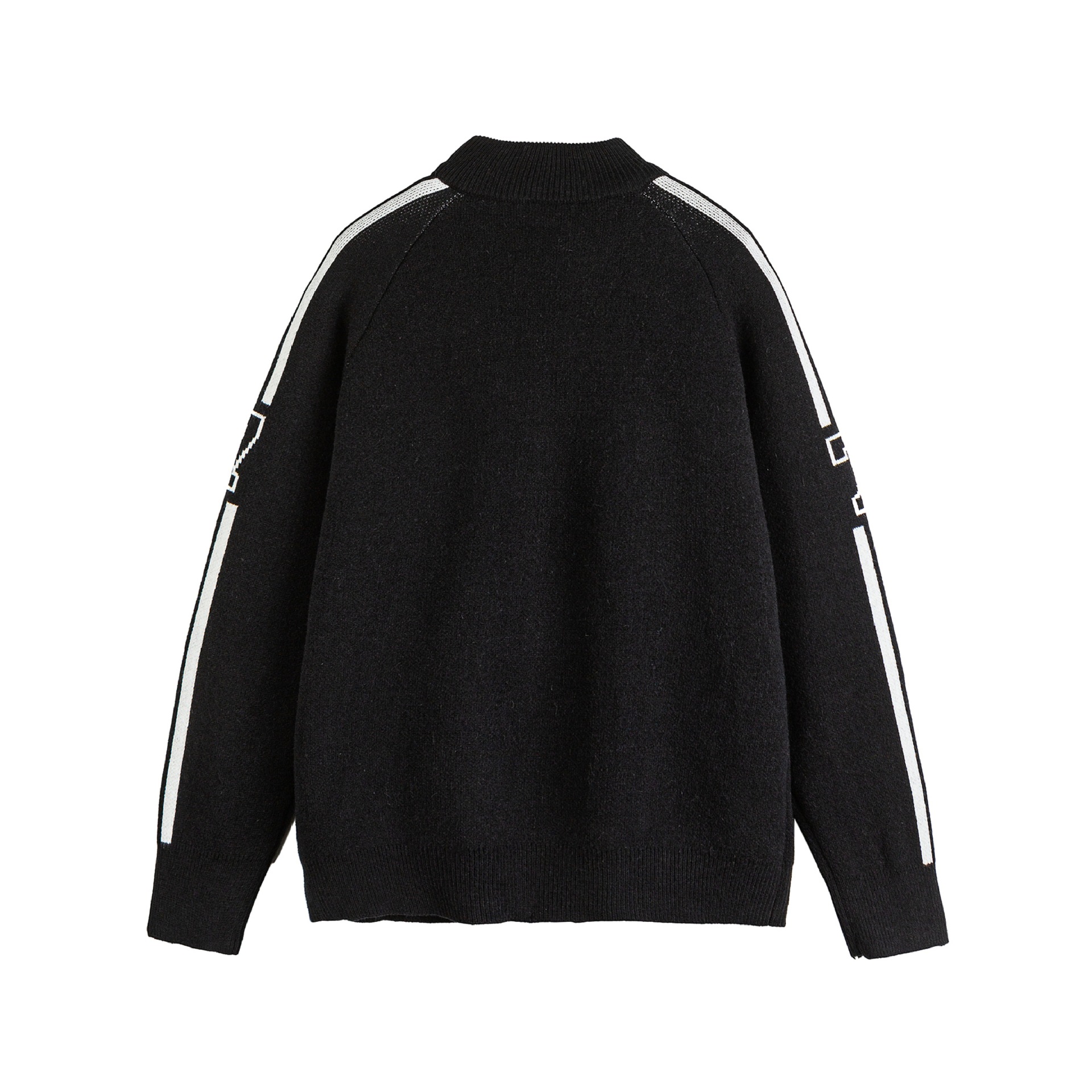 Two-Tone Textured Dual-Zip Athletic Polyester Jacket