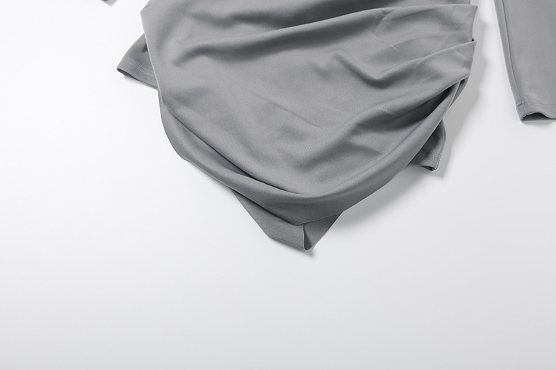 Plunging Neckline Fitted Nipped-In Polyester Dress