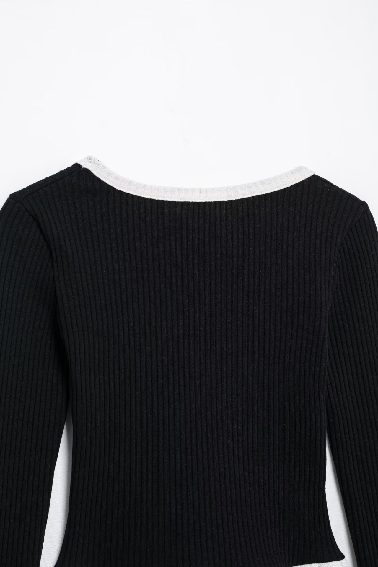 European American Long Sleeve Color Block Sweater
