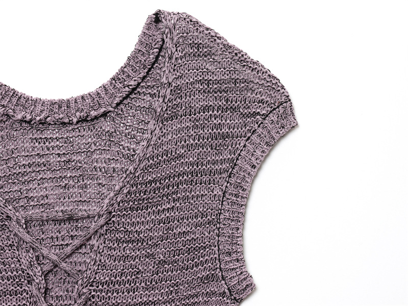 Ladies Open Front Sleeveless Polyester Cardigan