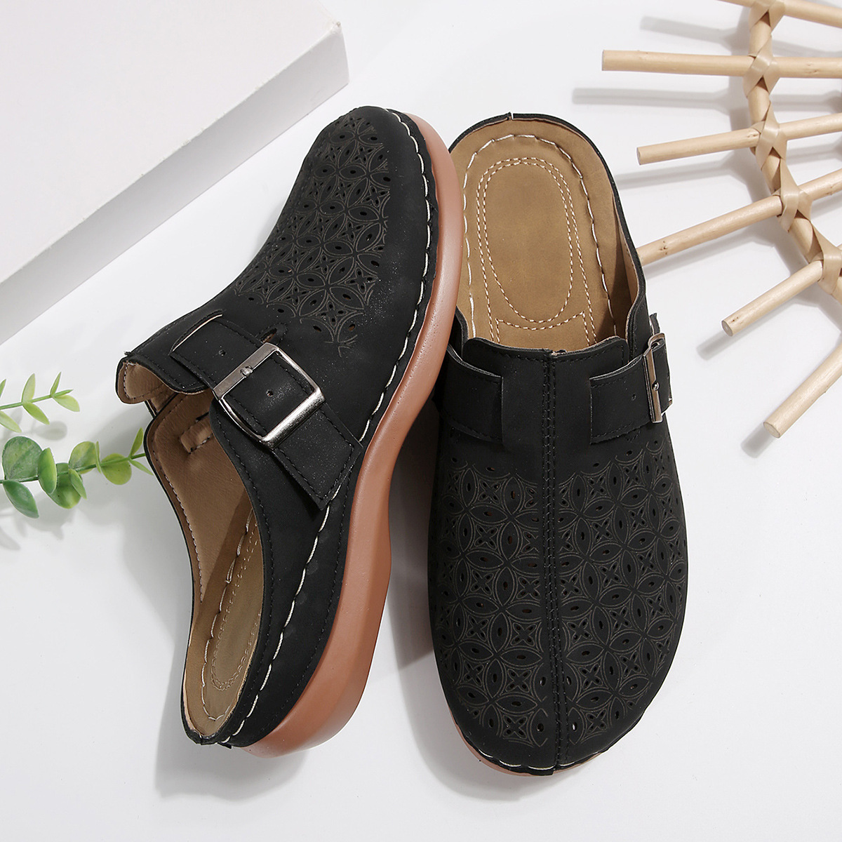 Spring and summer leisure half dragging lazy shoes