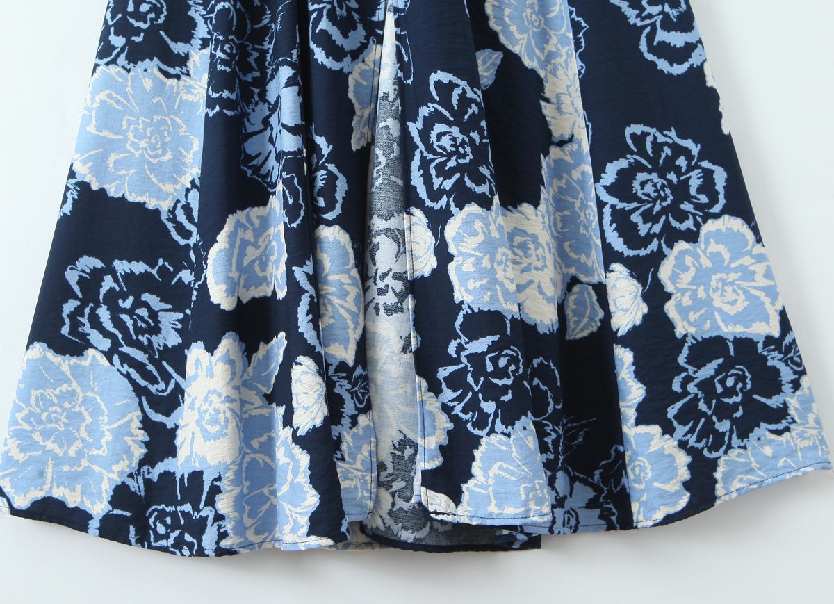 Women's Clothing Printed Halter Neck Midi Dress