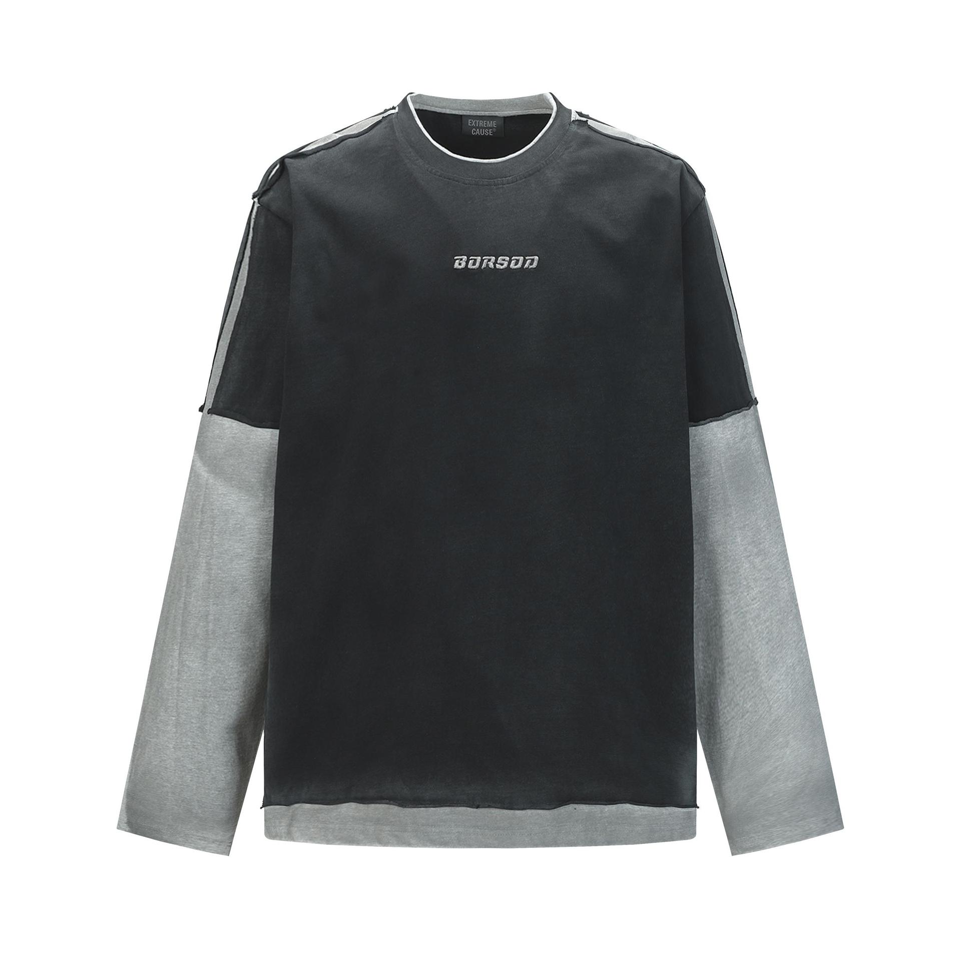 Relaxed Distressed Cotton Long Sleeve Hoodie 2-Pack
