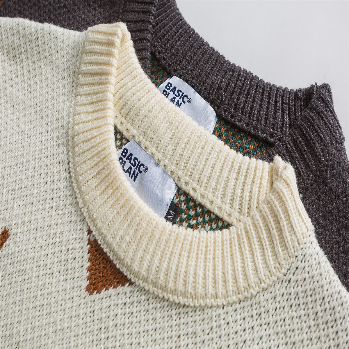 Japanese Workwear Color Block Oversized Sweater
