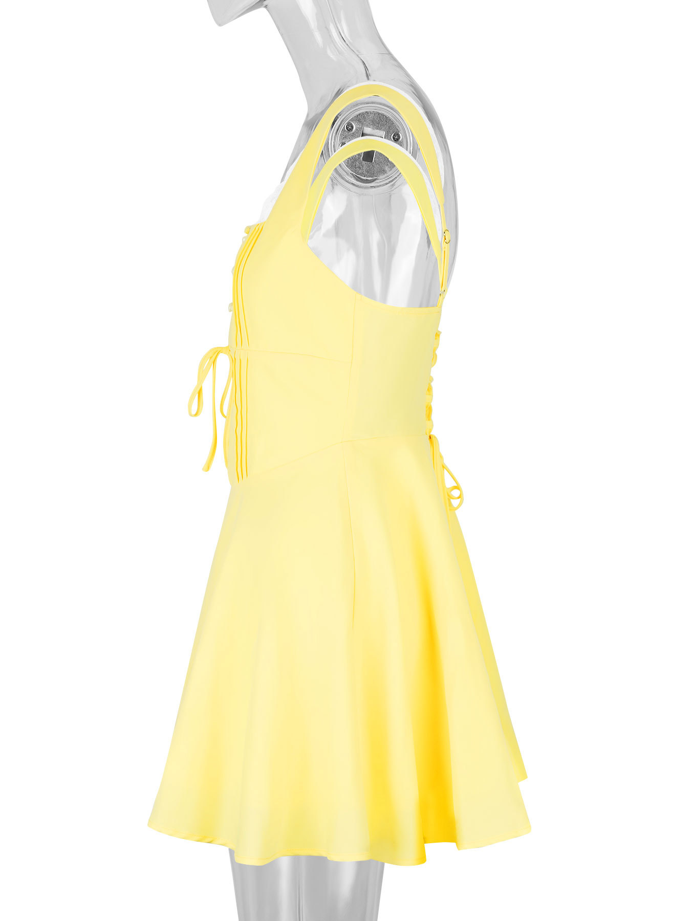 Bold Embroidered Sleeveless Front Closure Dress
