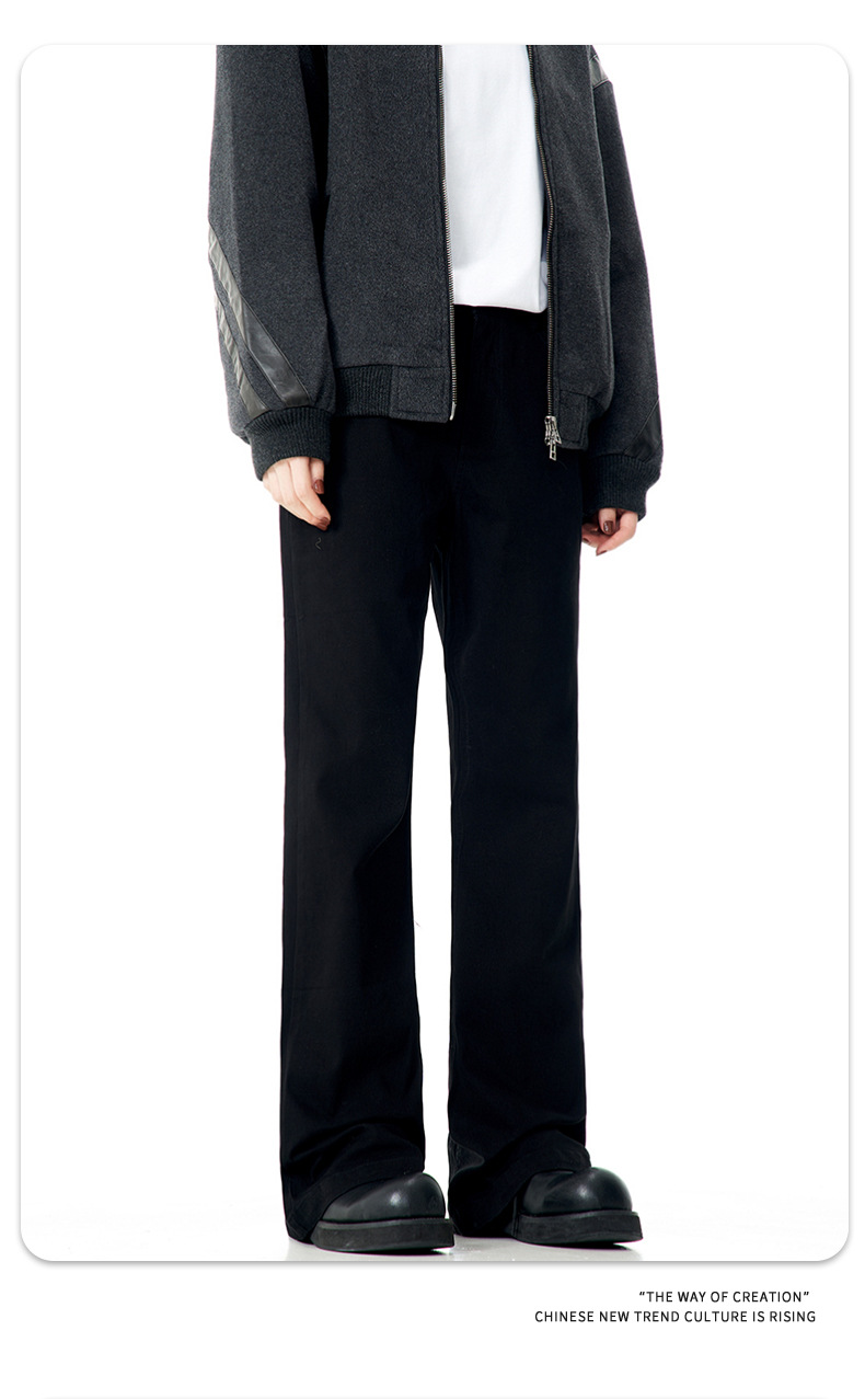 Tapered Black Casual Dress Pants for Men and Women Slim Fit Cleanfit Long Pants