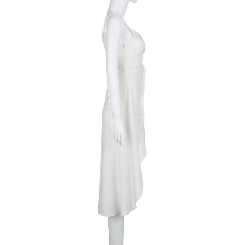 Plain Scoopneck Spandex Maxi Slit Cami and Corset